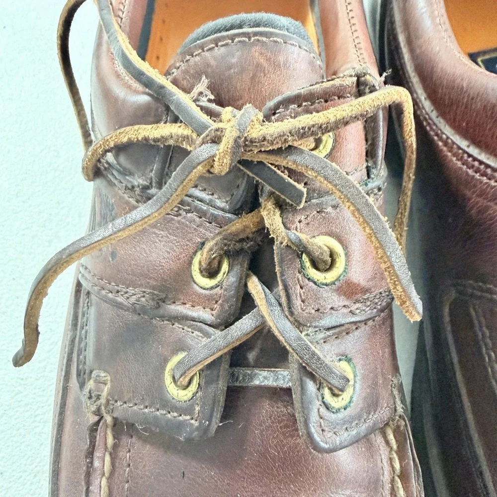 Timberland 3-Eye Lug Brown Leather Boat Shoe Mens Size‎ 13 M